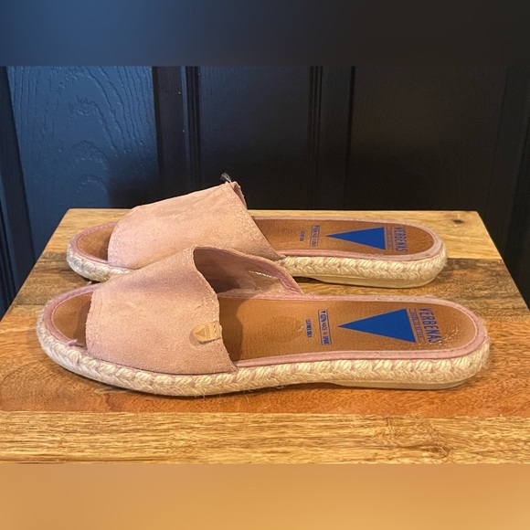 Verbenas pink suede slip on espadrille Sandals 41 - Picture 6 of 9